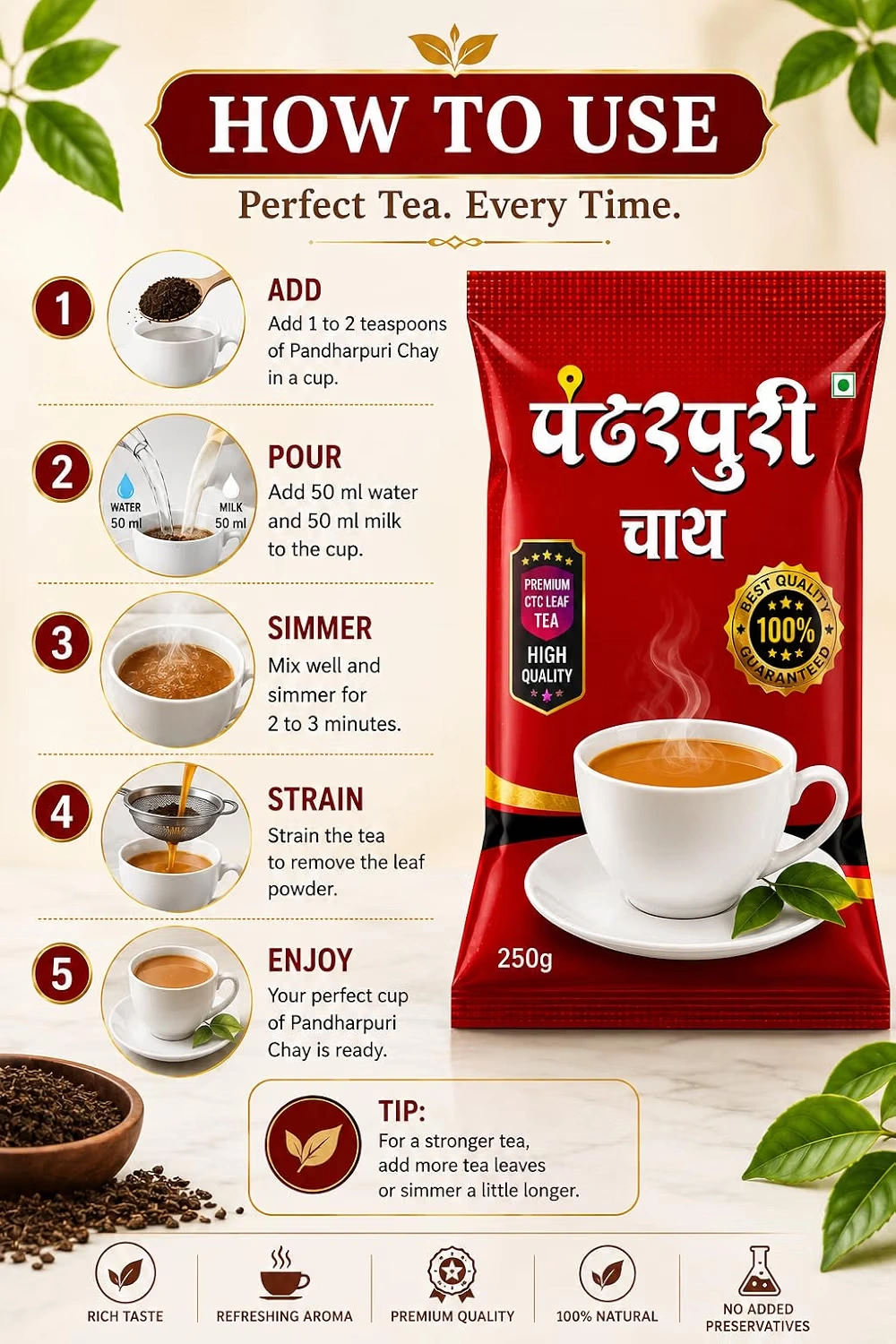 Classic Leaf Tea Powder – 250g - Image 5
