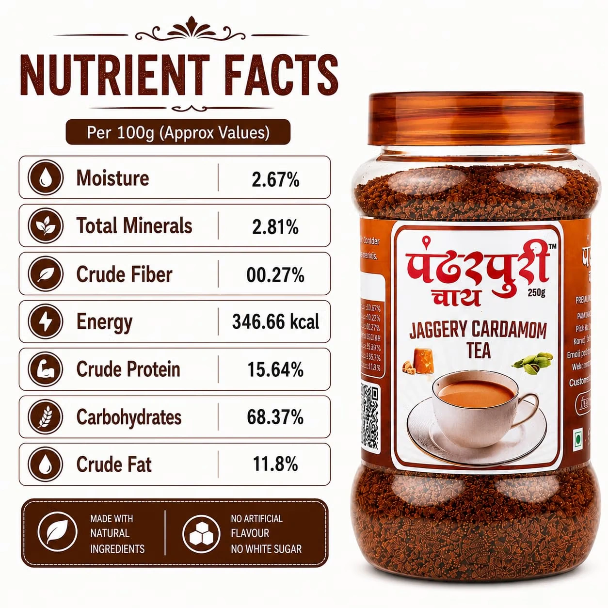 Pure Natural Jaggery (Gud) Powder – 250g - Image 2